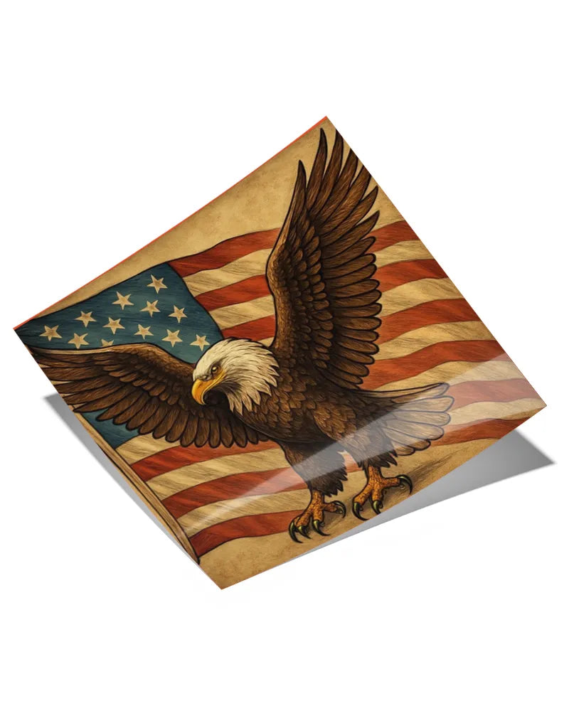 Wings of Liberty - Satin Square Poster (16x16in)