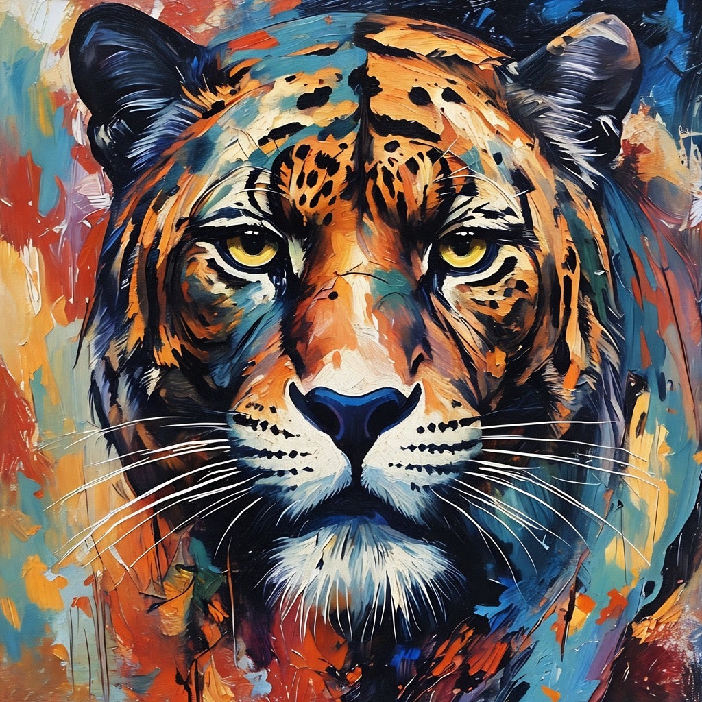 Vibrant Tiger - Abstract Wildlife Art Print