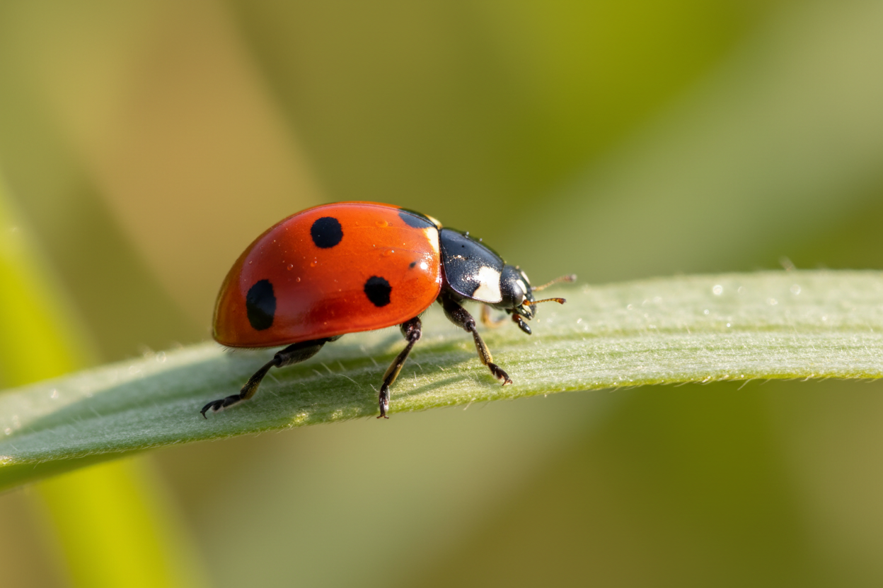 Ladybug side view showing details