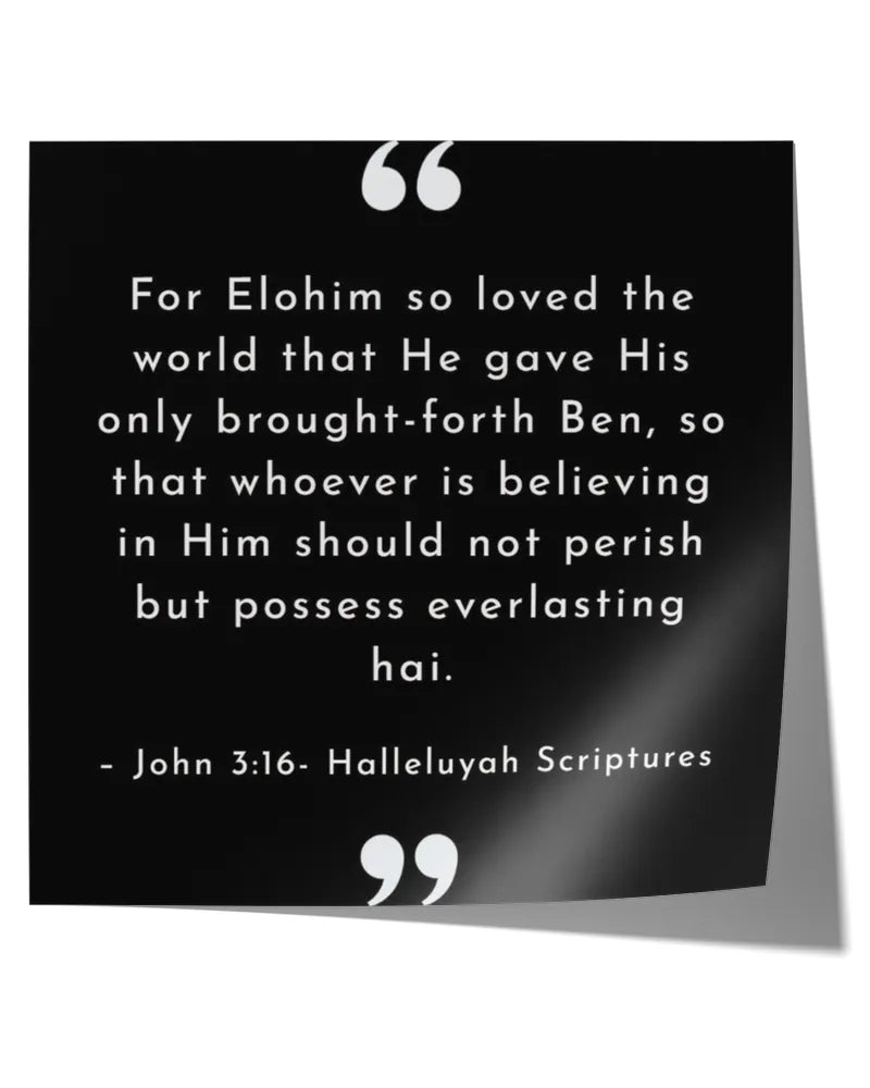 John 3:16 - Satin Square Poster (16x16in)