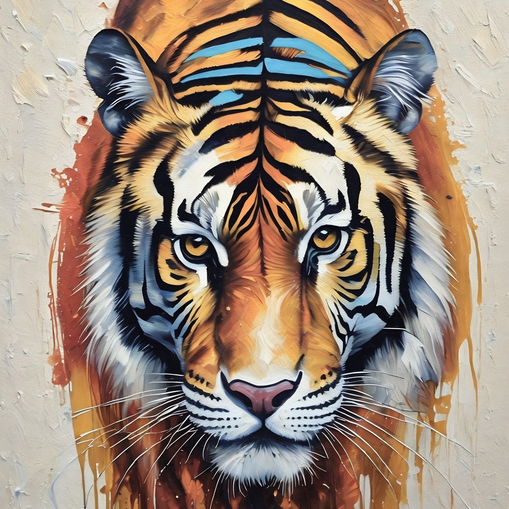 Majestic Tiger Portrait - Watercolor Art Print