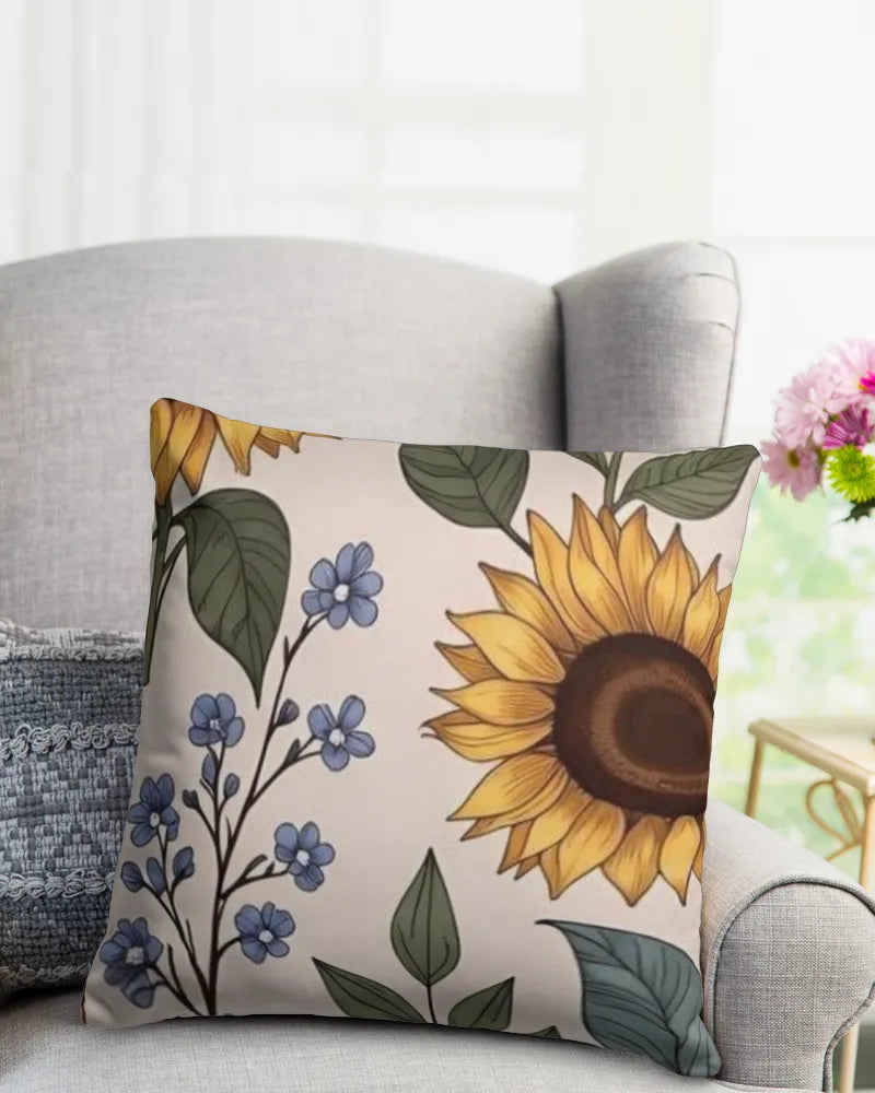Sunflower Garden - Linen Pillow (Dual Sided)