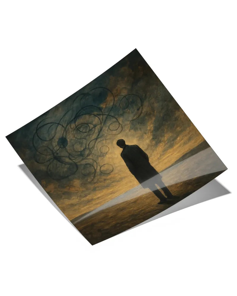 Tangled Thoughts - Satin Square Poster (16x16in)