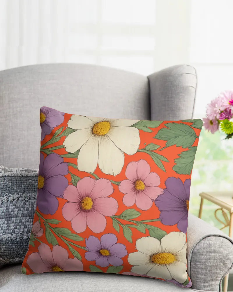 Floral Medley - Linen Pillow (Dual Sided)