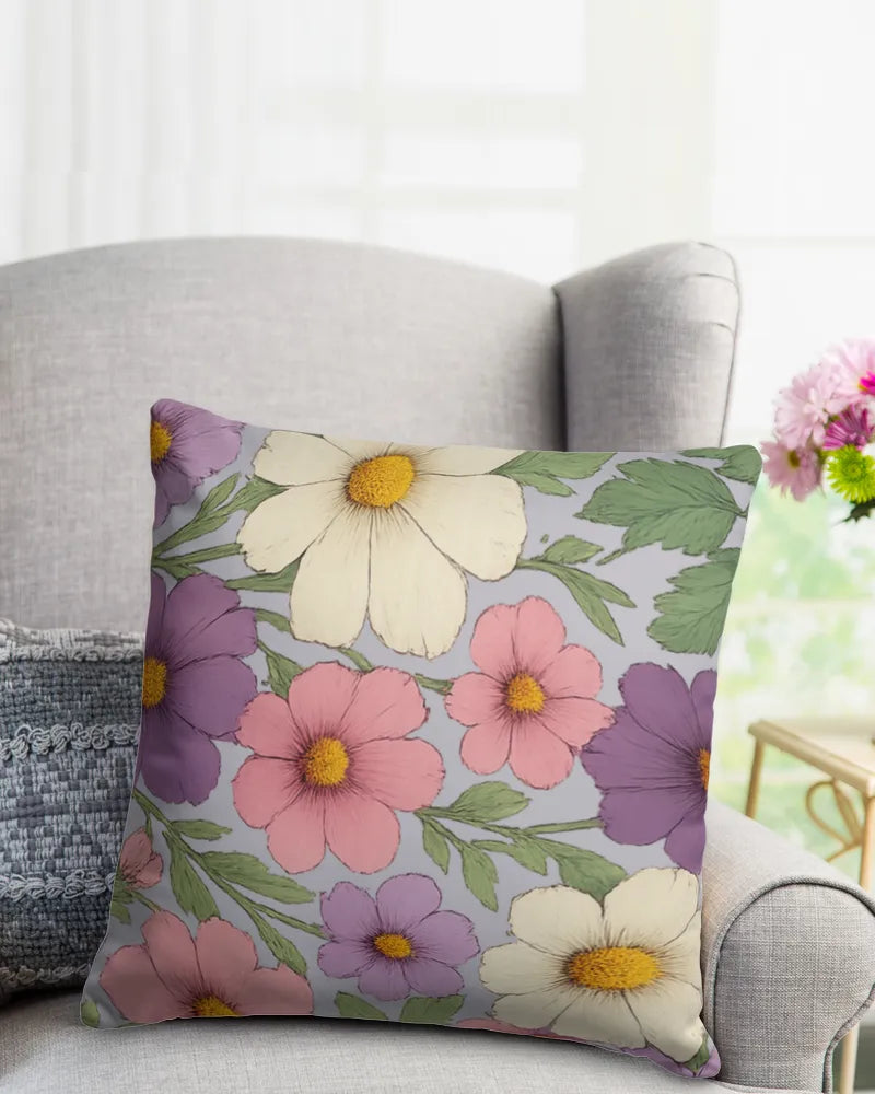 Floral Medley - Linen Pillow (Dual Sided)
