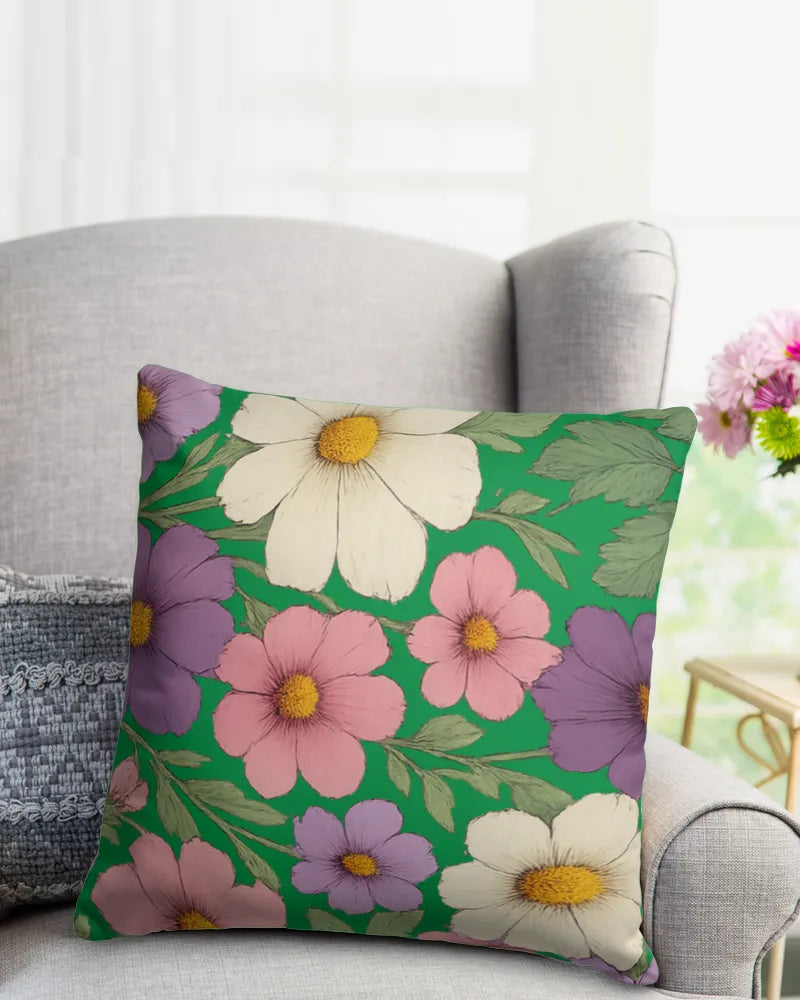 Floral Medley - Linen Pillow (Dual Sided)