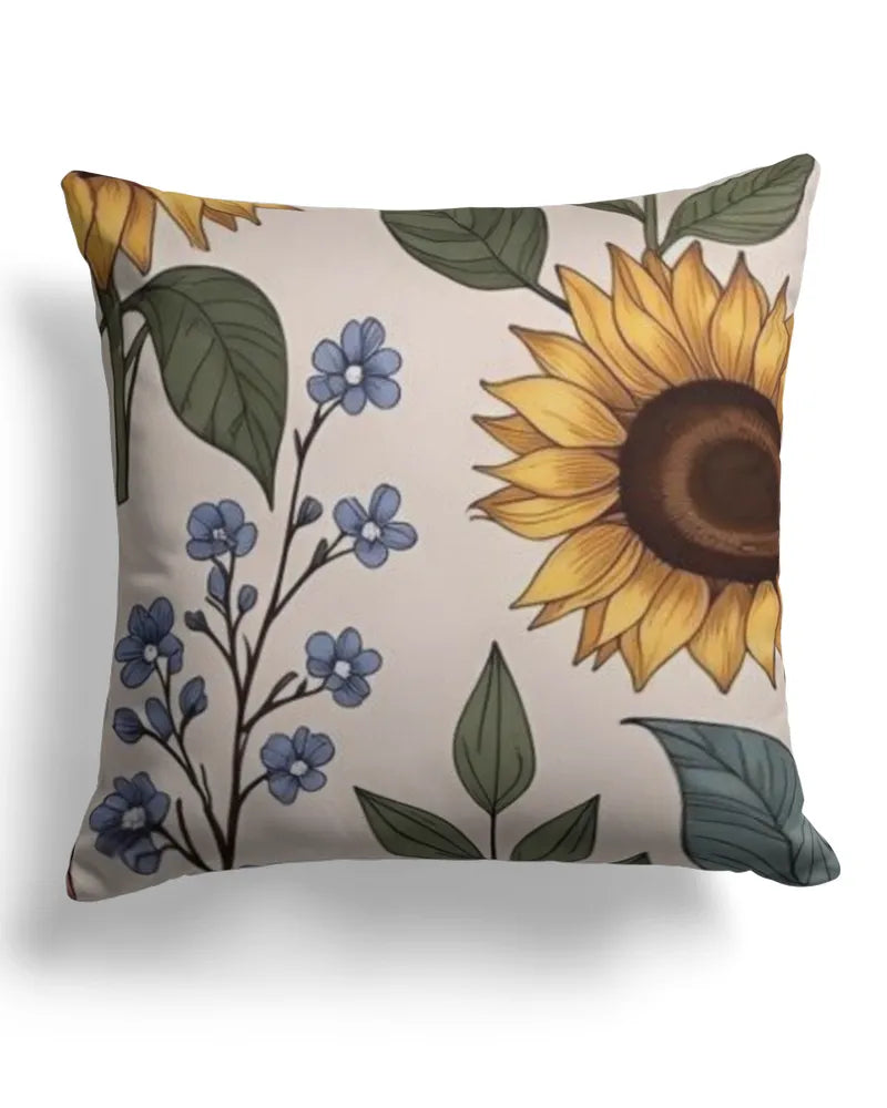 Sunflower Garden - Linen Pillow (Dual Sided)