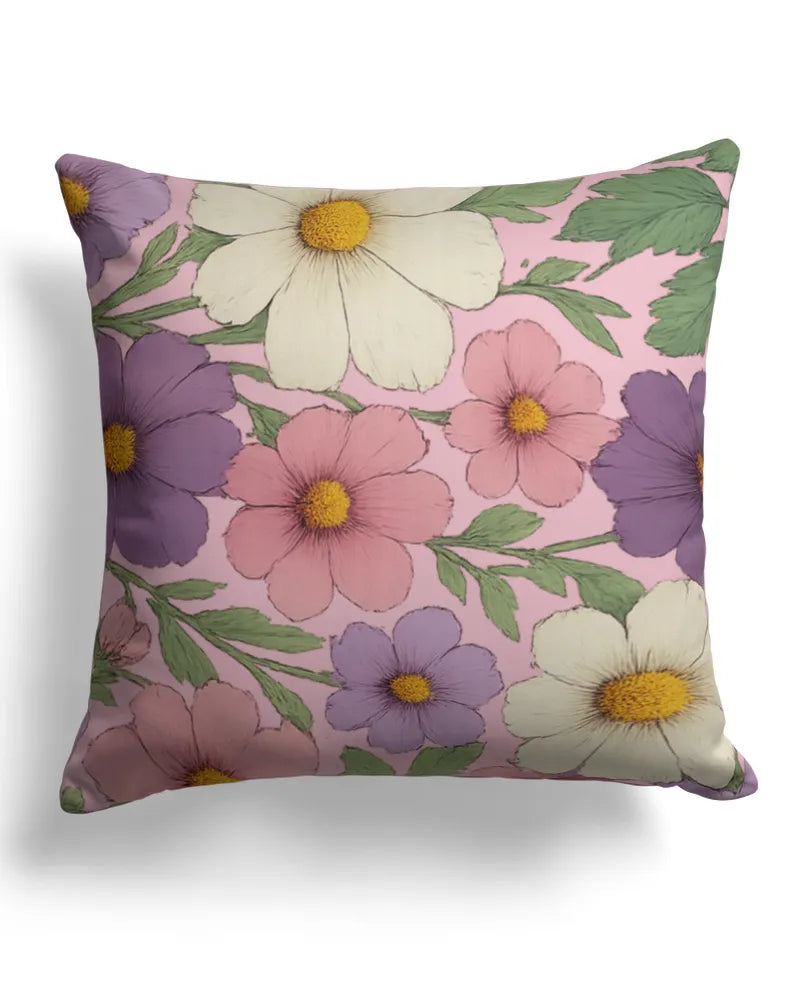 Floral Medley - Linen Pillow (Dual Sided)