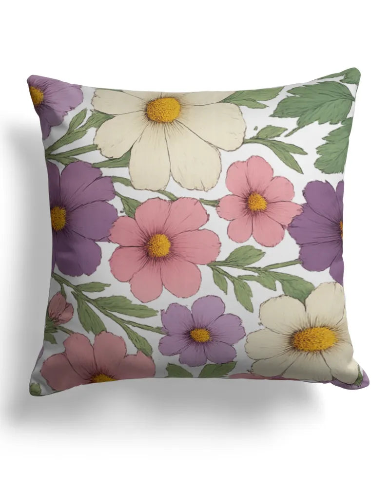 Floral Medley - Linen Pillow (Dual Sided)