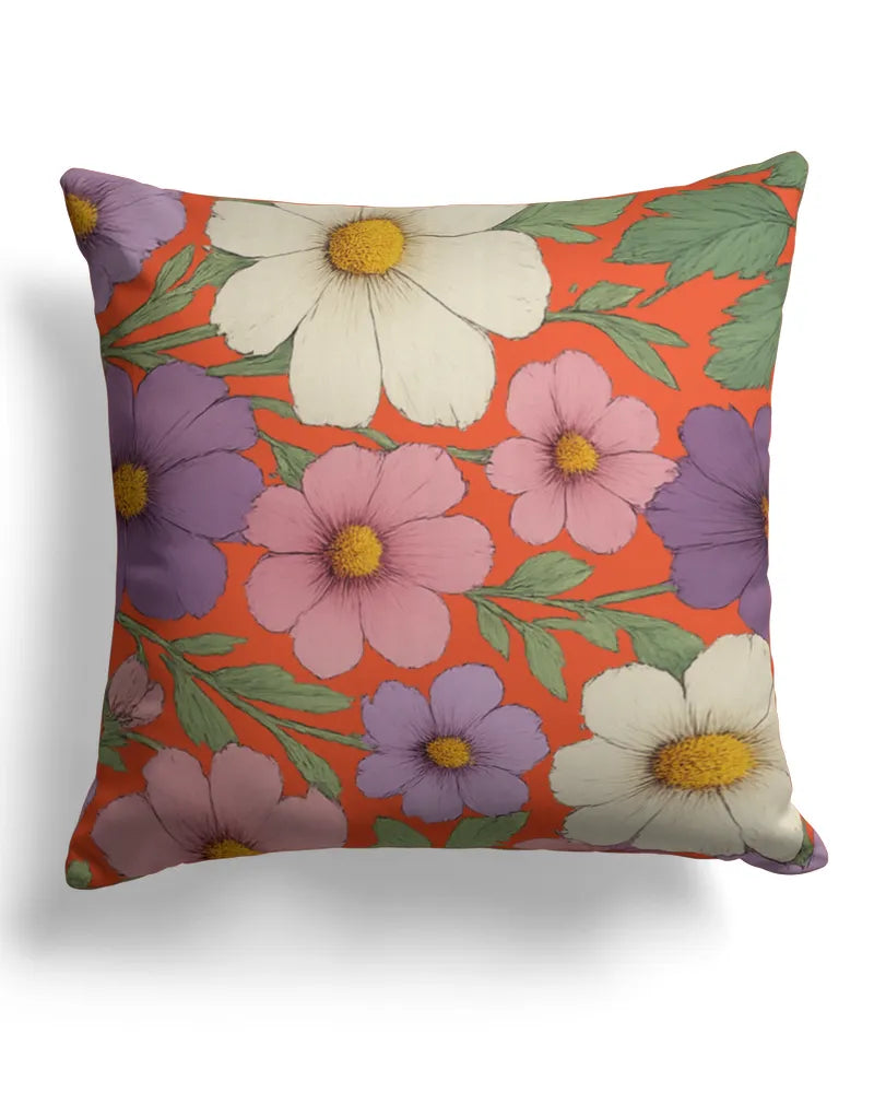 Floral Medley - Linen Pillow (Dual Sided)