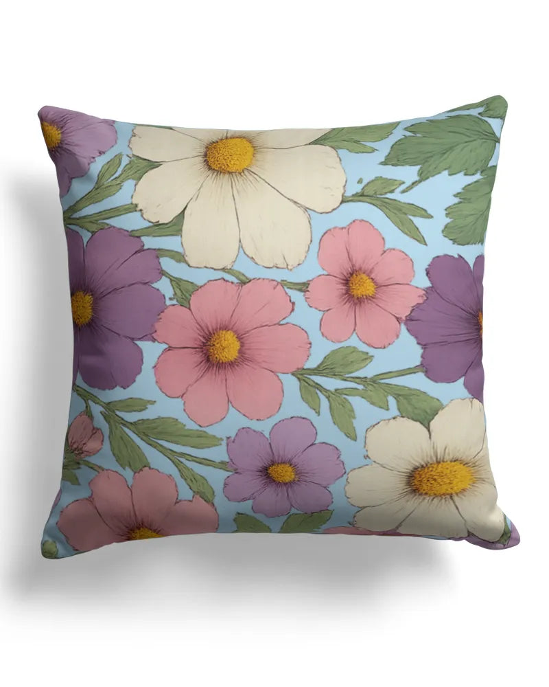 Floral Medley - Linen Pillow (Dual Sided)