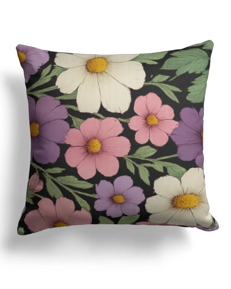 Floral Medley - Linen Pillow (Dual Sided)
