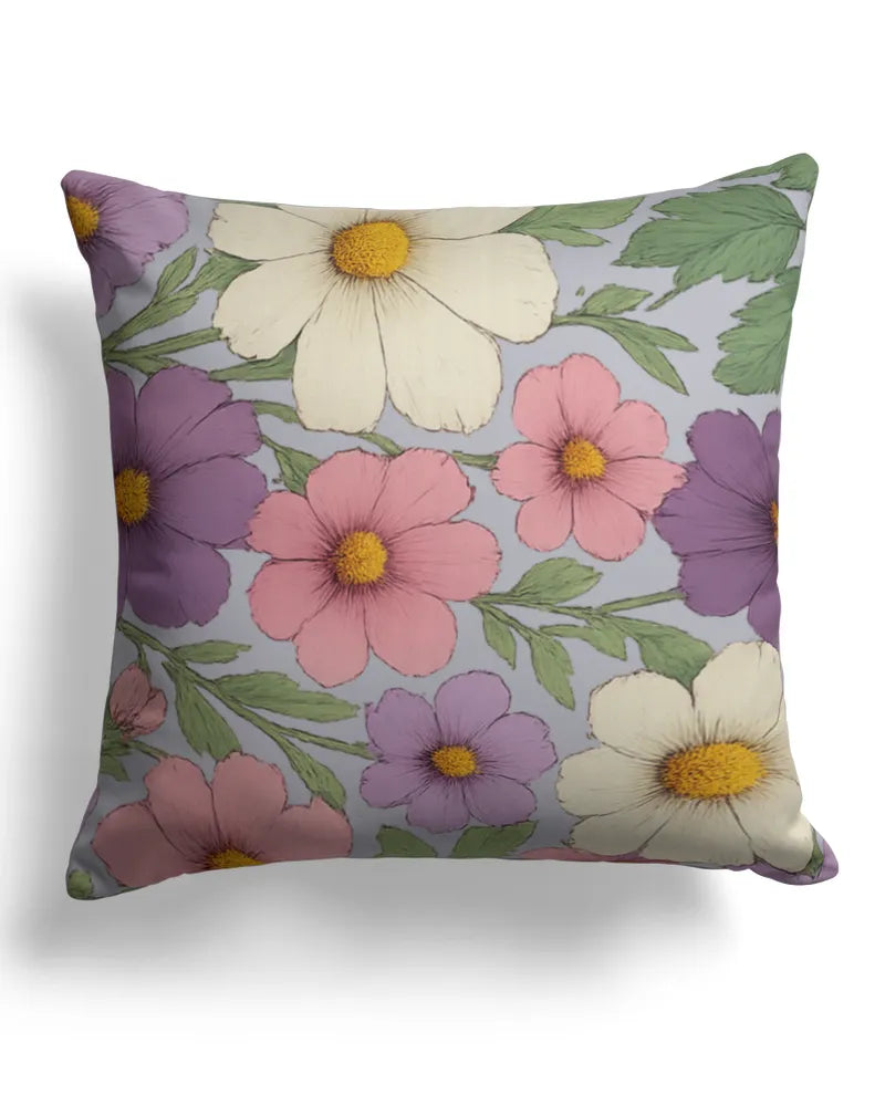 Floral Medley - Linen Pillow (Dual Sided)