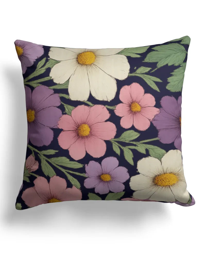 Floral Medley - Linen Pillow (Dual Sided)