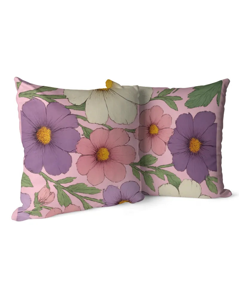 Floral Medley - Linen Pillow (Dual Sided)