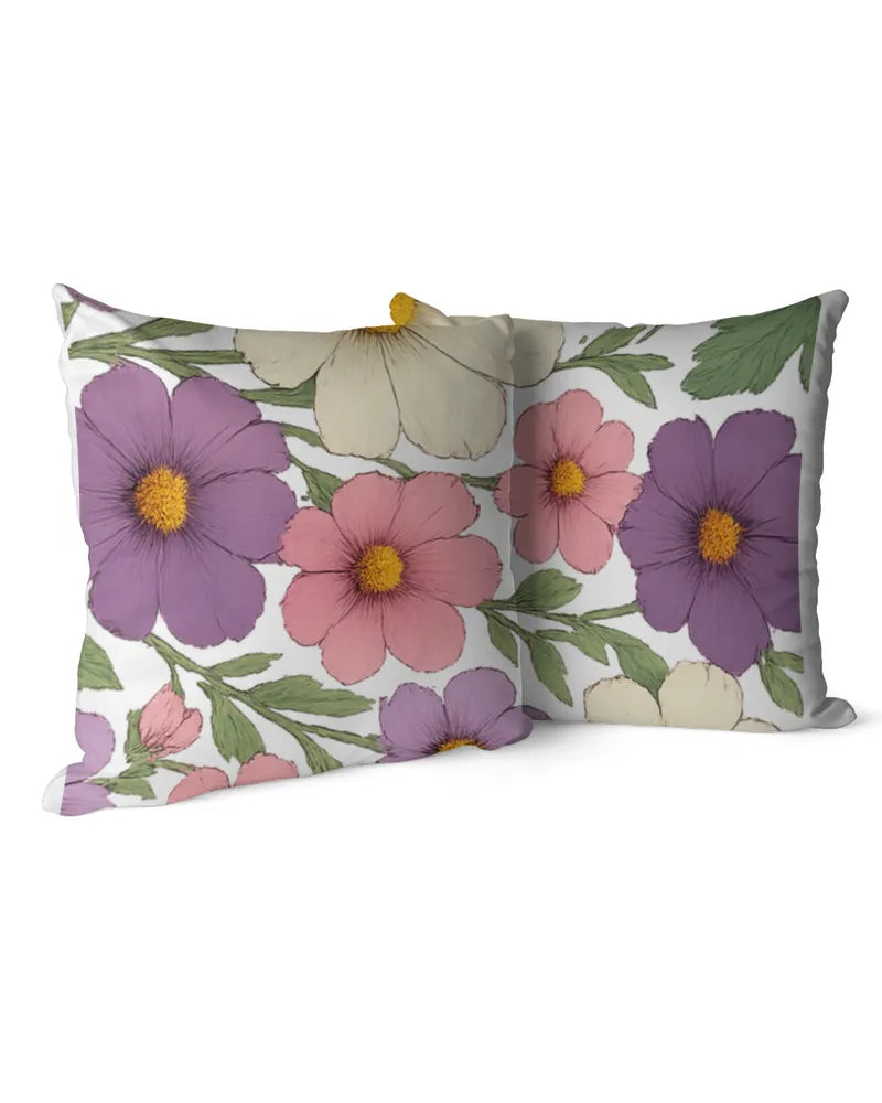 Floral Medley - Linen Pillow (Dual Sided)