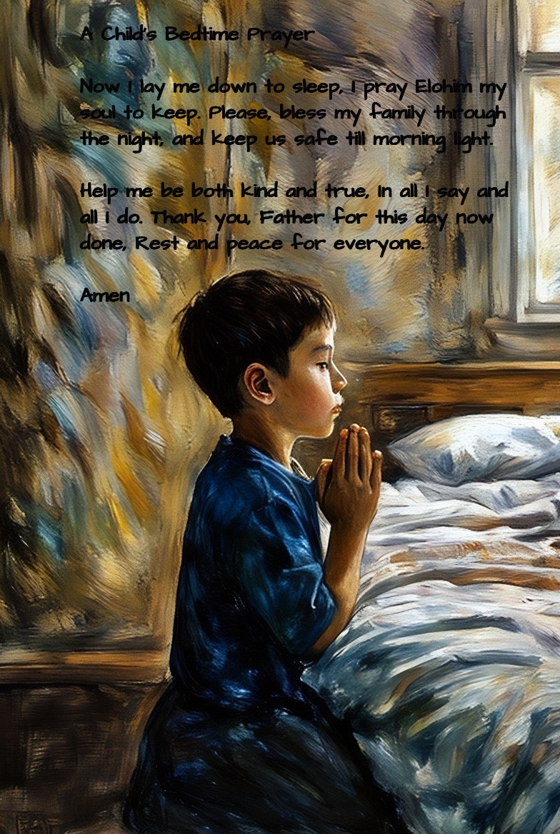 A Child's Bedtime Prayer - Digital Art Print