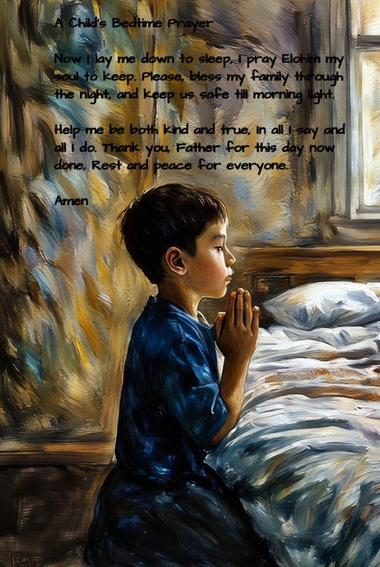 A Child's Bedtime Prayer - Digital Art Print