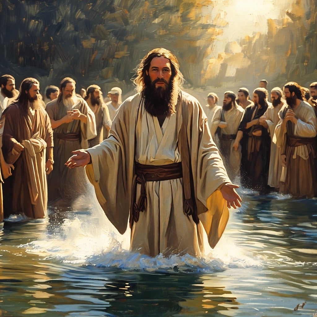 John the Baptist - Sacred River Baptism Art Print