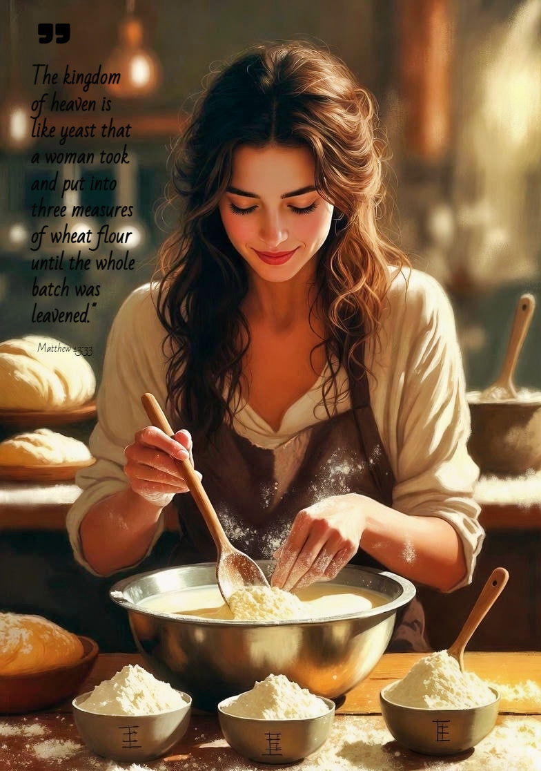 The Kingdom of Heaven - Matthew 13:33 - Parable of the Leaven Digital Art Print