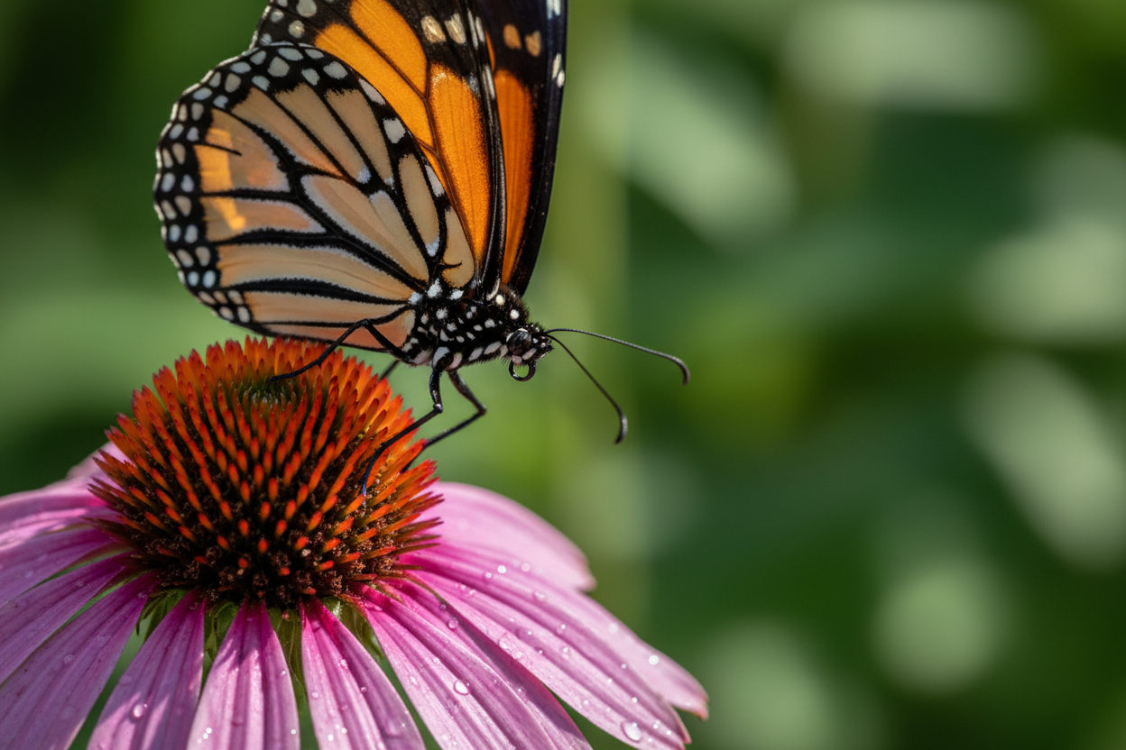 Butterfly on flower close-up 3