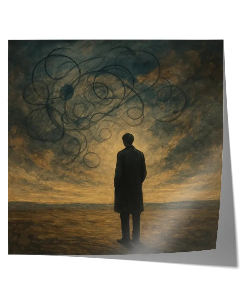 Tangled Thoughts - Satin Square Poster (16x16in)