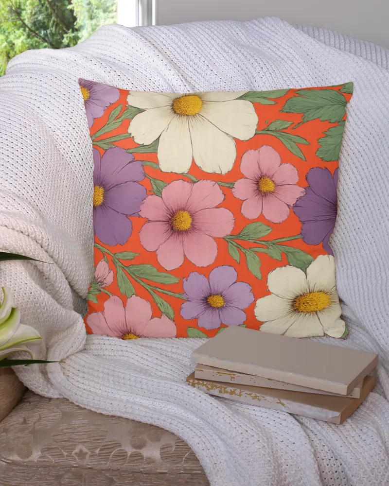 Floral Medley - Linen Pillow (Dual Sided)
