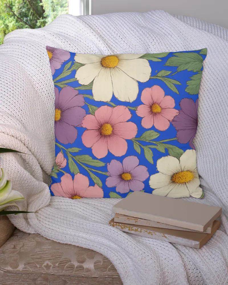 Floral Medley - Linen Pillow (Dual Sided)