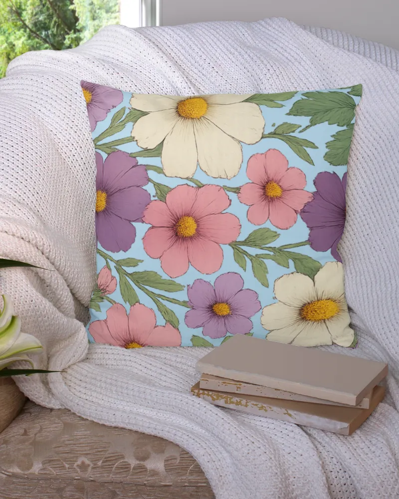 Floral Medley - Linen Pillow (Dual Sided)