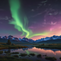 Twilight Aurora - Northern Lights Sunset Landscape Art Print