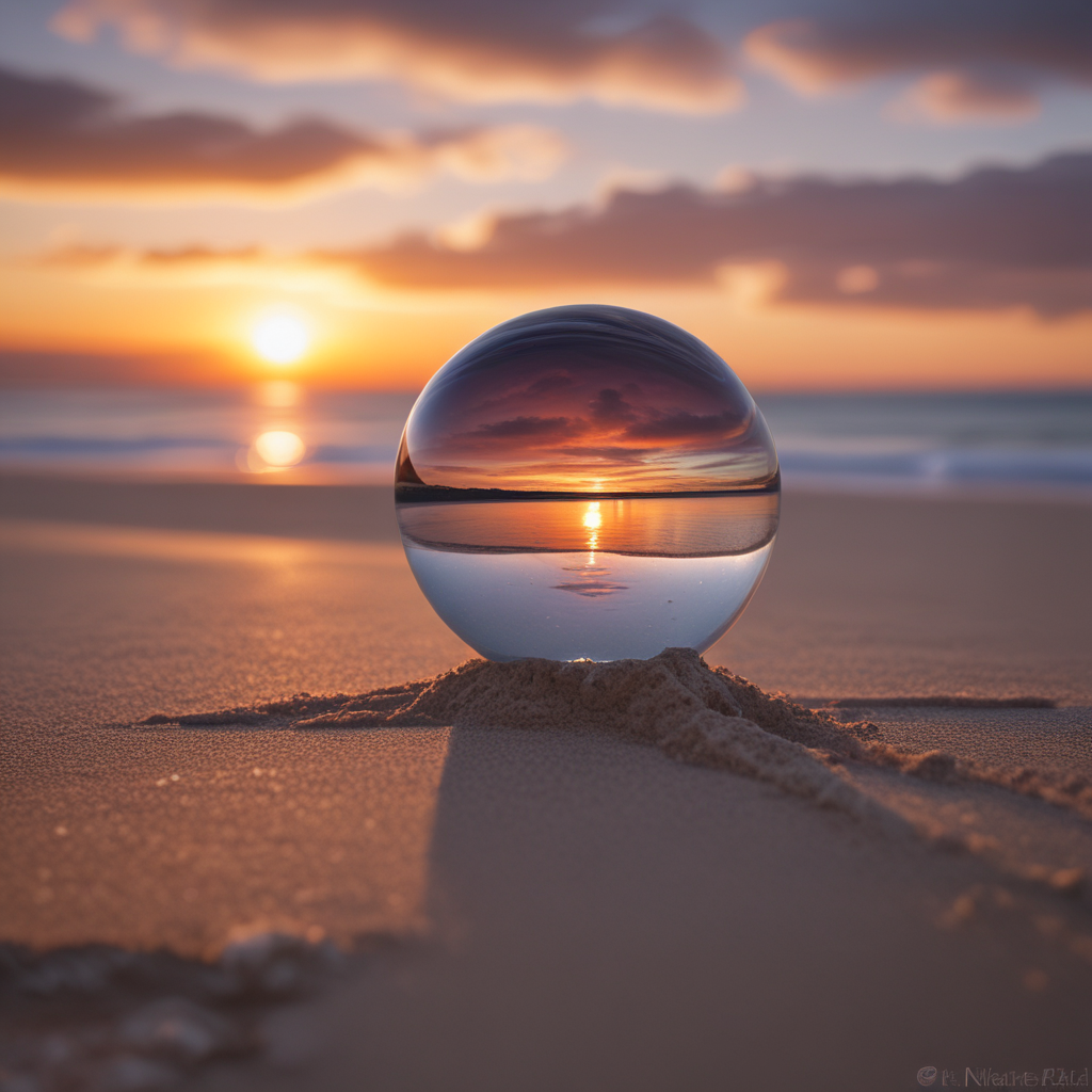 Crystal Ball Sunset - Beach Photography Digital Print